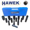 Комплект ударни вложки HAWEK 12-стенни 1/2" 15 части в кутия