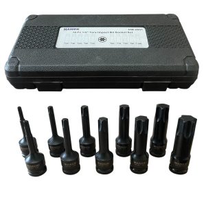 Комплект ударни битове HAWEK TORX 10 части