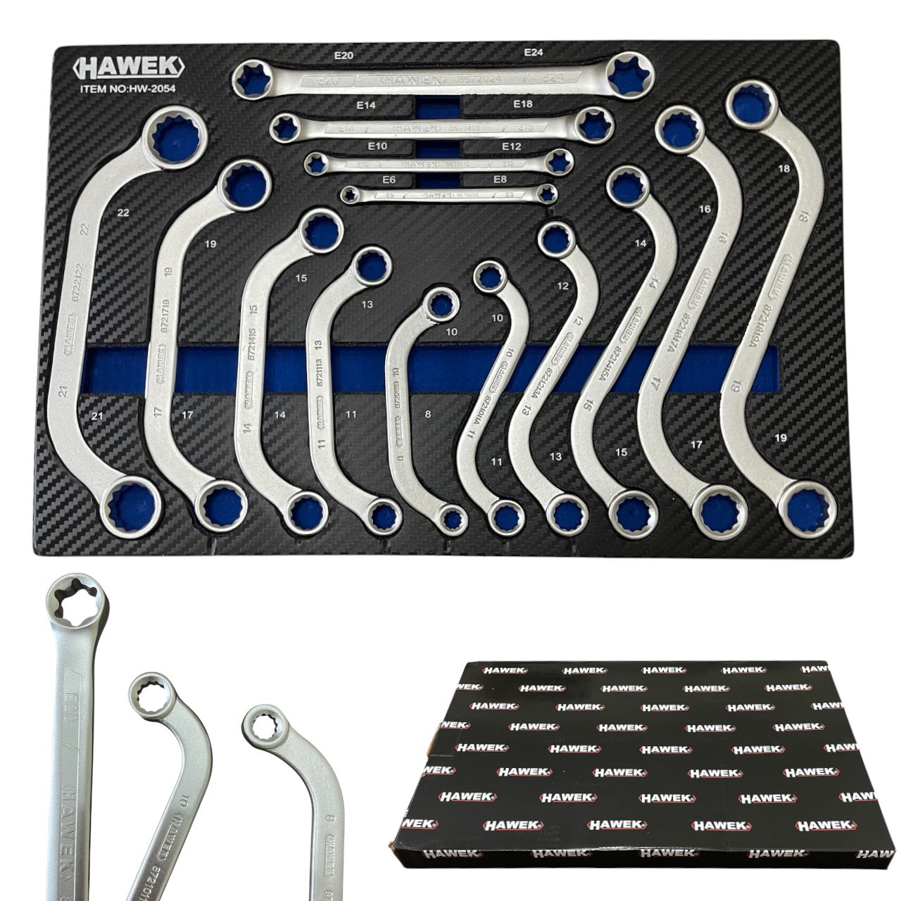Специални ключове HAWEK | S, C, E-Torx 14ч ИНСТРУМЕНТИ Специални ключове HAWEK HW-2054 в EVA модул