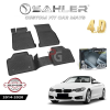 Гумени стелки Sahler 4D за BMW F33 2014-2020 в черен мат цвят.