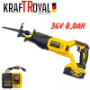 Акумулаторен саблен трион KraftRoyal 36V 8Ah с две батерии и куфар.