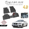 Гумени стелки Sahler 4D за BMW F23 2014-2017 в черен мат цвят.