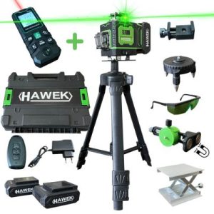 Alternative view of Лазерен Нивелир HAWEK 4D | 16 Зелени Линии с Ролетка