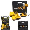 Акумулаторен Ударен Винтоверт Kraft Royal с 2 Батерии 36V 8Ah в Куфар с 30 Части Инструменти