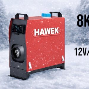 Дизелова Печка HAWEK 8kW | 12V/24V/220V АВТО Дизелова печка HAWEK 8kW, монтирана в интериор на кемпер.