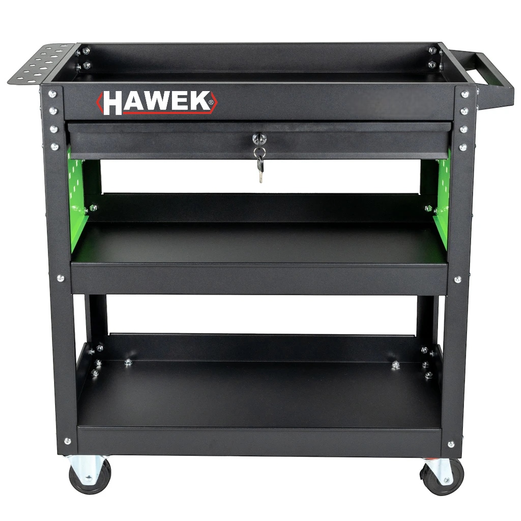 Инструментална Количка HAWEK | 3 Рафта, 1 Чекмедже, 150 кг АВТО Инструментална Количка HAWEK | 3 Рафта, 1 Чекмедже, 150 кг