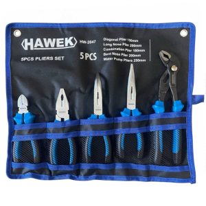 Комплект Клещи HAWEK HW-2047 | 5 Части, Cr-V Стомана АВТО Комплект клещи HAWEK HW-2047 с 5 части в платнен калъф.
