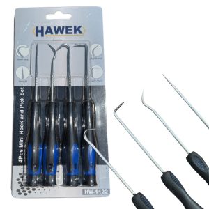 Куки и Шила HAWEK HW-1122 | 4 Броя, За О-Пръстени АВТО Комплект куки и шила HAWEK HW-1122 с четири инструмента.