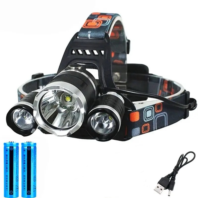 Акумулаторен Челник BUL 2828 | 3000 lm, 3 LED CREE T6 АВТО Акумулаторен челник BUL 2828 с три LED диода.