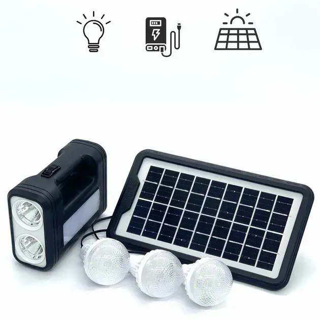 Комплект Соларна Система | Фенер, 3 LED Крушки, Панел ДОМ И ГРАДИНА Комплект соларна система с фенер, 3 LED крушки и соларен панел.