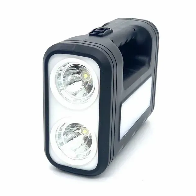 Комплект Соларна Система | Фенер, 3 LED Крушки, Панел ДОМ И ГРАДИНА Детайлен изглед на акумулатора и USB порта за зареждане.