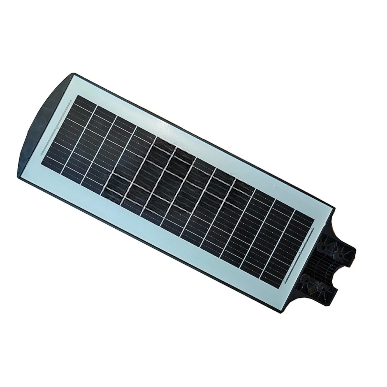 Соларни Улични Лампи SUNVISION 2200W | 3 Броя, IP65 ДОМ И ГРАДИНА Детайлен изглед на лампата със слънчевия панел и COB LED светлина.