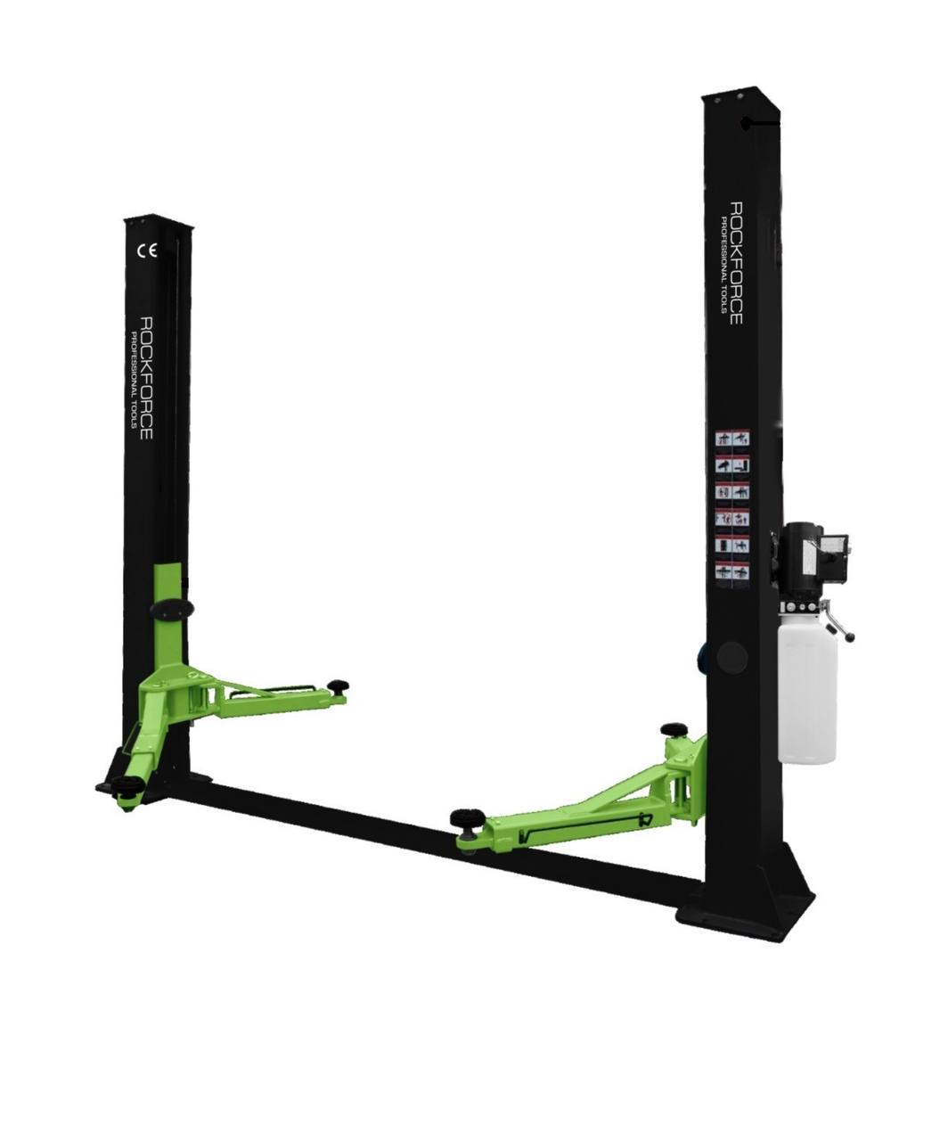 Подемник RockForce 4т | Долна Синхронизация, 220V/380V АВТО Двуколонен подемник RockForce 4т с долна синхронизация.