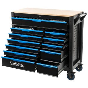 Професионална количка шкаф STAHLMAYER JUMBO XXL с 12 чекмеджета.