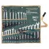 Комплект ROCKFORCE RF-5148R с 24 части, включващ ключове, лули и клещи гарги.