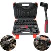 Комплект ударно гедоре 1/2" STAHLMAYER 37 части с вложки, тресчотка и комбинирани ключове.