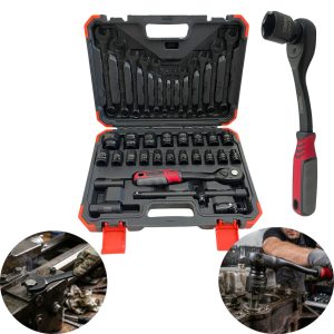 Ударно Гедоре 1/2″ STAHLMAYER | 37 Части, Тресчотка ГЕДОРЕТА Комплект ударно гедоре 1/2" STAHLMAYER 37 части с вложки, тресчотка и комбинирани ключове.