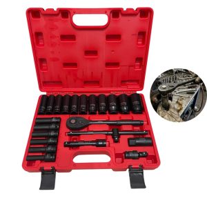 Ударно Гедоре STAHLMAYER 1/2″ | 23 Части, Дълбоки Вложки ГЕДОРЕТА Комплект ударно гедоре STAHLMAYER 23 части 1/2" с дълбоки вложки.