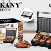 Електрически грил SOKANY SK-223 със сандвич и зеленчуци.