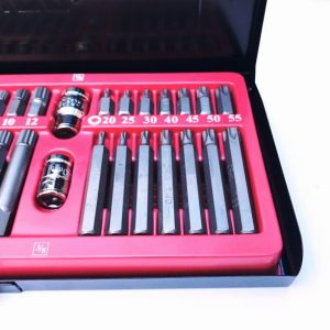 Детайлен изглед на Torx, XZN и шестограмните накрайници.