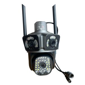 Тройна външна WiFi камера 12MP с три обектива.