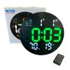 Цифров стенен часовник SM-602 с голям LED дисплей.