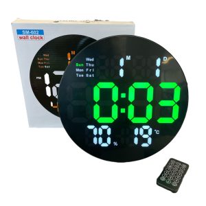 Цифров стенен часовник SM-602 с голям LED дисплей.