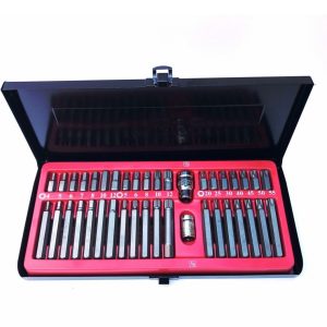 Детайлен изглед на Torx, XZN и шестограмните накрайници.