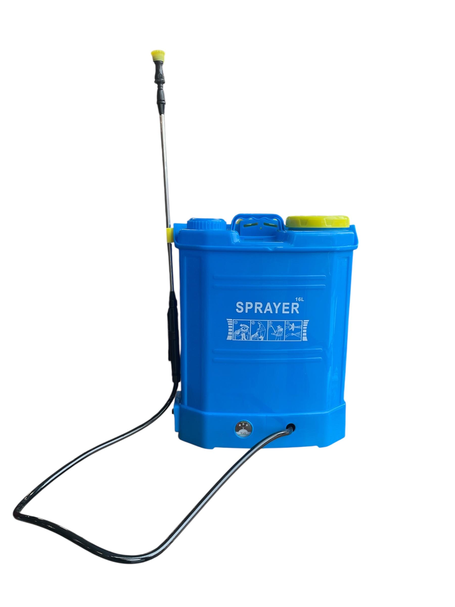 Акумулаторна Пръскачка 16L | 12V, До 4 часа работа ГРАДИНСКИ АРТИКУЛИ Акумулаторна пръскачка 16L с презрамка и регулируема дюза.