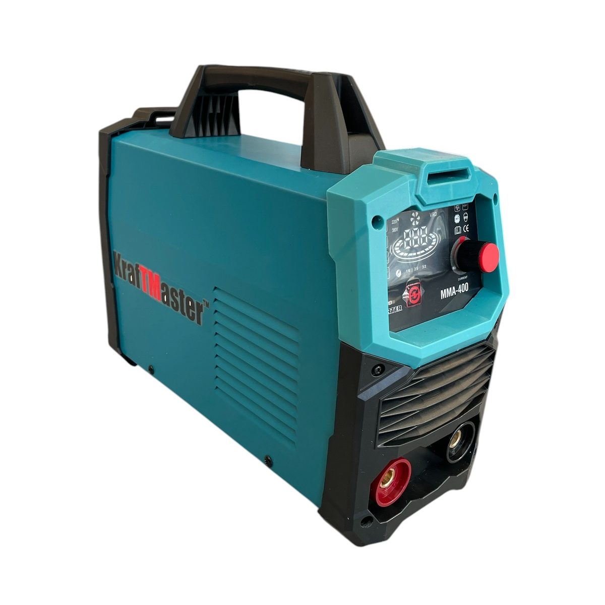 Електрожен KraftMaster MMA-400A | 220V, Електроди до 5 мм АВТО Инверторен електрожен KraftMaster MMA-400A в син цвят.
