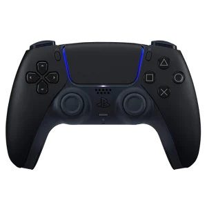Джойстик за PlayStation 5 DualSense с матов черен корпус и адаптивни спусъци.