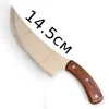Нож за дране Feng Feng TM6425 с дървена дръжка и острие 14.5 см, поставен на дъска.
