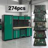 Комплект шкафове ROCKFORCE с 274 инструмента и работен плот.