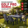 Ратанов Комплект Golf Pro от Маса с 6 Стола Цвят Антрацид