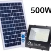 Соларен LED прожектор 500W с отделен фотоволтаичен панел и дистанционно.