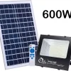 Соларен LED прожектор 600W с отделен фотоволтаичен панел и дистанционно.