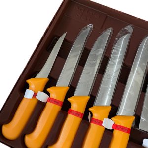 Месарски ножове STAHLMAYER от неръждаема стомана с ергономични дръжки.