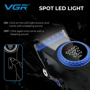 Професионална машинка VGR PRO с taper lever и 21 степени на скорост.