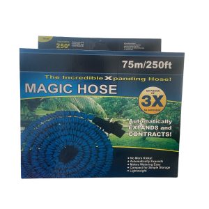 Градински маркуч Magic Hose 75 м без заплитане, увеличава се до 3 пъти.