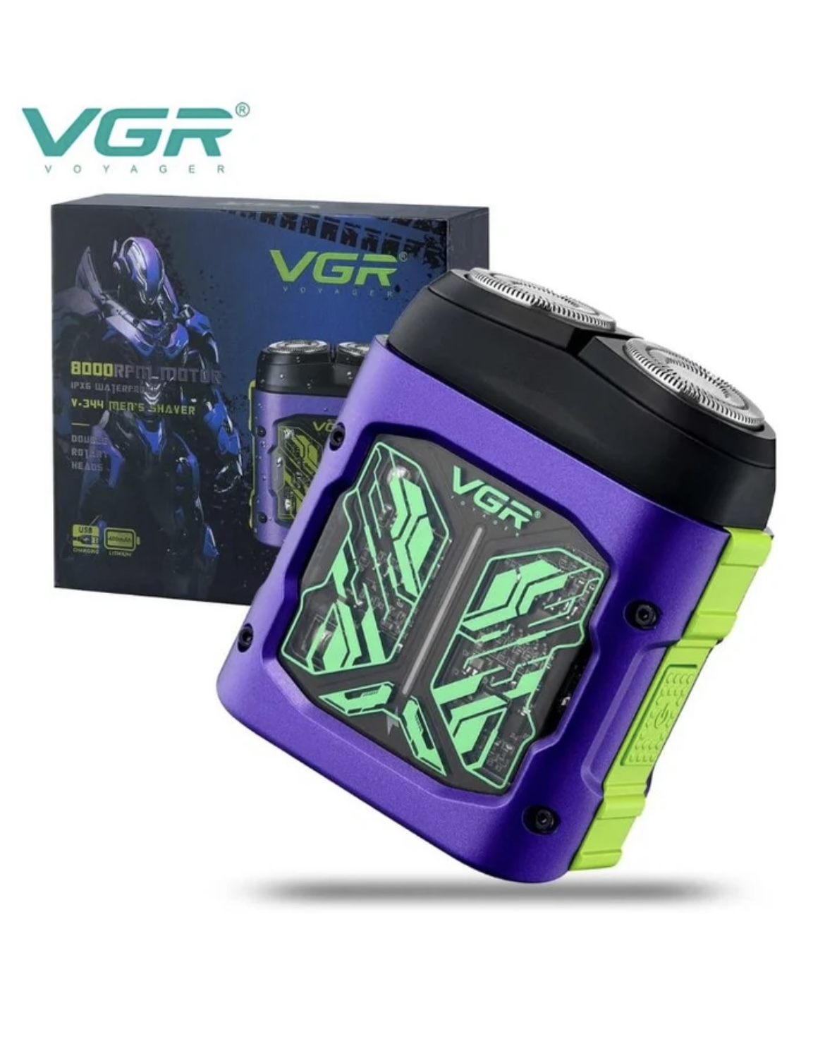 Самобръсначка VGR V-344 | Роторна, 8000 об/мин, USB ДОМ И ГРАДИНА Електрическа самобръсначка VGR V-344 с роторна система и LED индикатор.