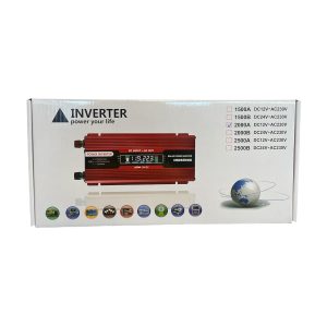 Инвертор на напрежение UKC KC-2000D | 24V-220V, 2000W ДОМ И ГРАДИНА Инвертор UKC с дисплей показващ входящо напрежение и натоварване