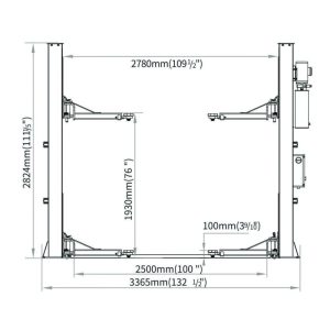 Електрохидравличен подемник ROCKFORCE 4 тона 220V