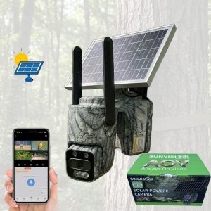 Ловна камера SUNVISION 4G със соларен панел и две антени