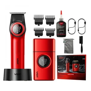 Комплект тример и самобръсначка VGR V-977 и V-377 Red